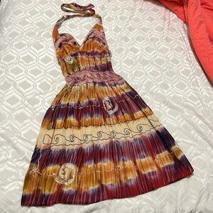 Colourful Mexican Halter Dress